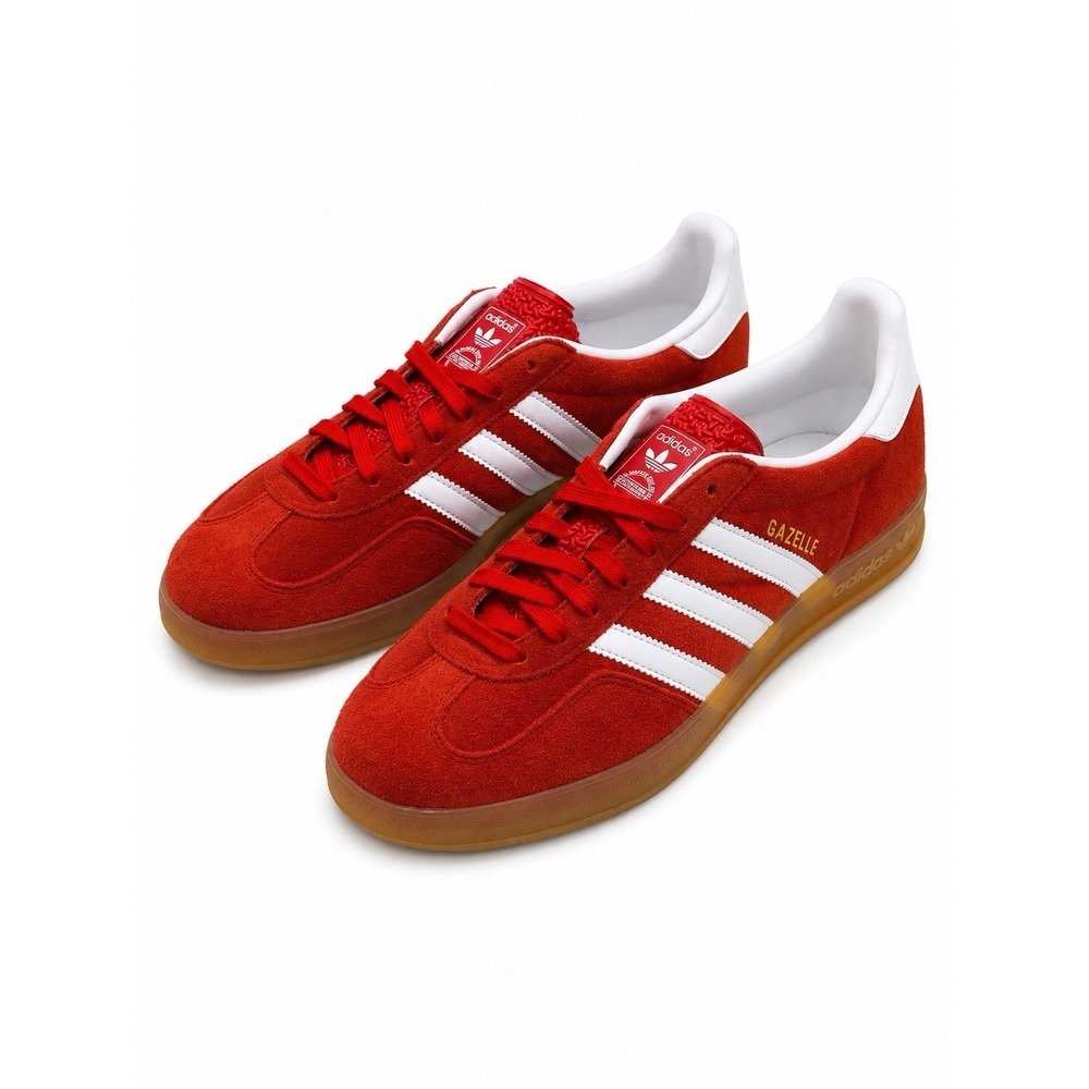 Adidas Gazelle Indoor JI2063 Men's Size 9 Better Scarlet Cloud White Gum NIB